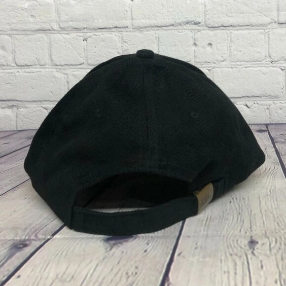 Vintage Hat Cap Strap Back Black Fournier Excavating Adjustable Cotton Embroider - Picture 3 of 7